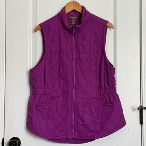 Bit & Bridle Purple Puffer Vest Size L